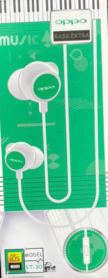 Oppo Earphones - Extra Bass & Comfortable Fit